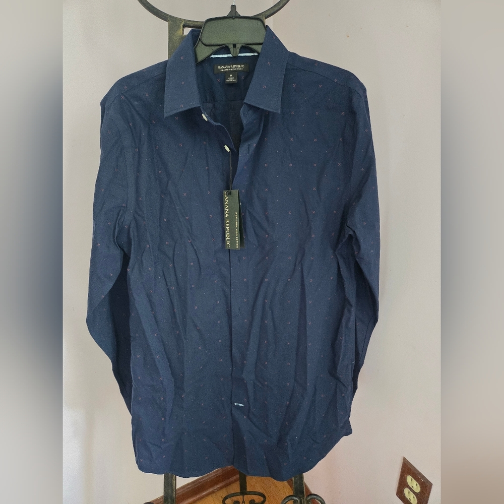 Banana Republic Men's Dark Blue Casual Shirt
